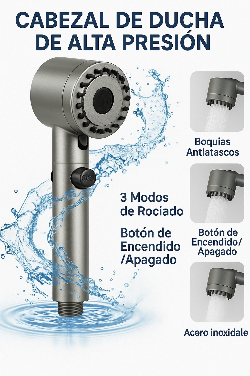 Cabezal De Ducha Alta Presion Redonda™