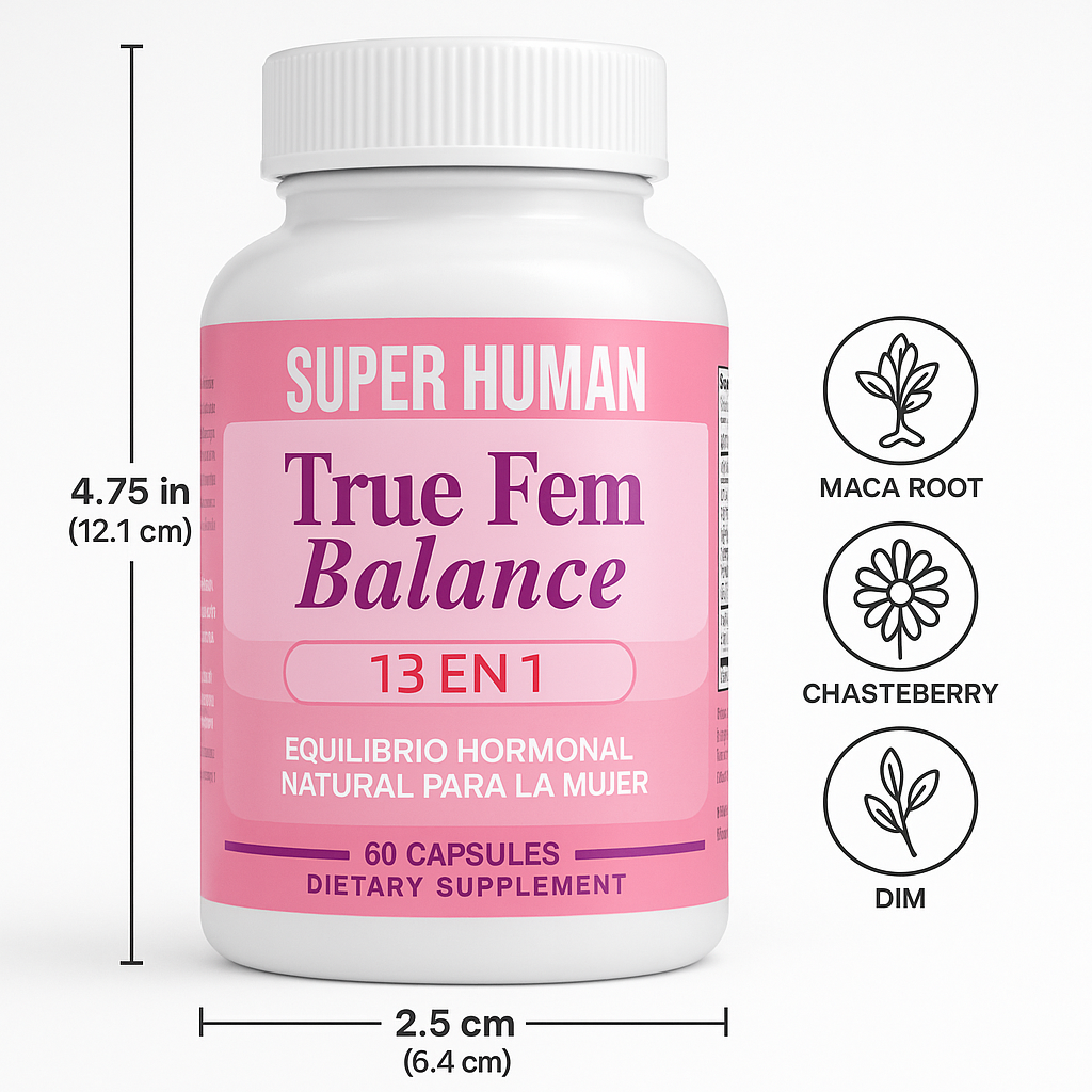 TRUE FEM™ Suplemento Diario para la Mujer – Armonía Hormonal – Menos Molestias y Más Bienestar en 30 Días.