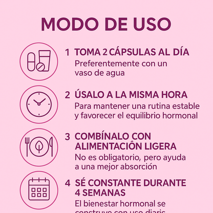 TRUE FEM™ Suplemento Diario para la Mujer – Armonía Hormonal – Menos Molestias y Más Bienestar en 30 Días.