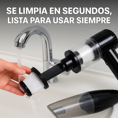 Aspiradora Portátil – Succión Potente – Auto limpio en segundos™.