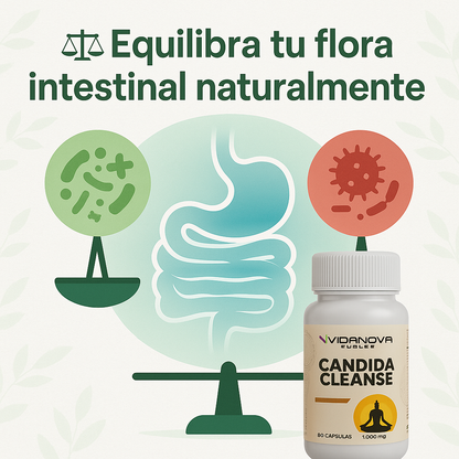 CANDIDA CLEANSE™ ⚖️ Restaura el equilibrio natural de tu flora intestinal