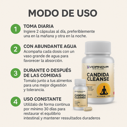 CANDIDA CLEANSE™ ⚖️ Restaura el equilibrio natural de tu flora intestinal