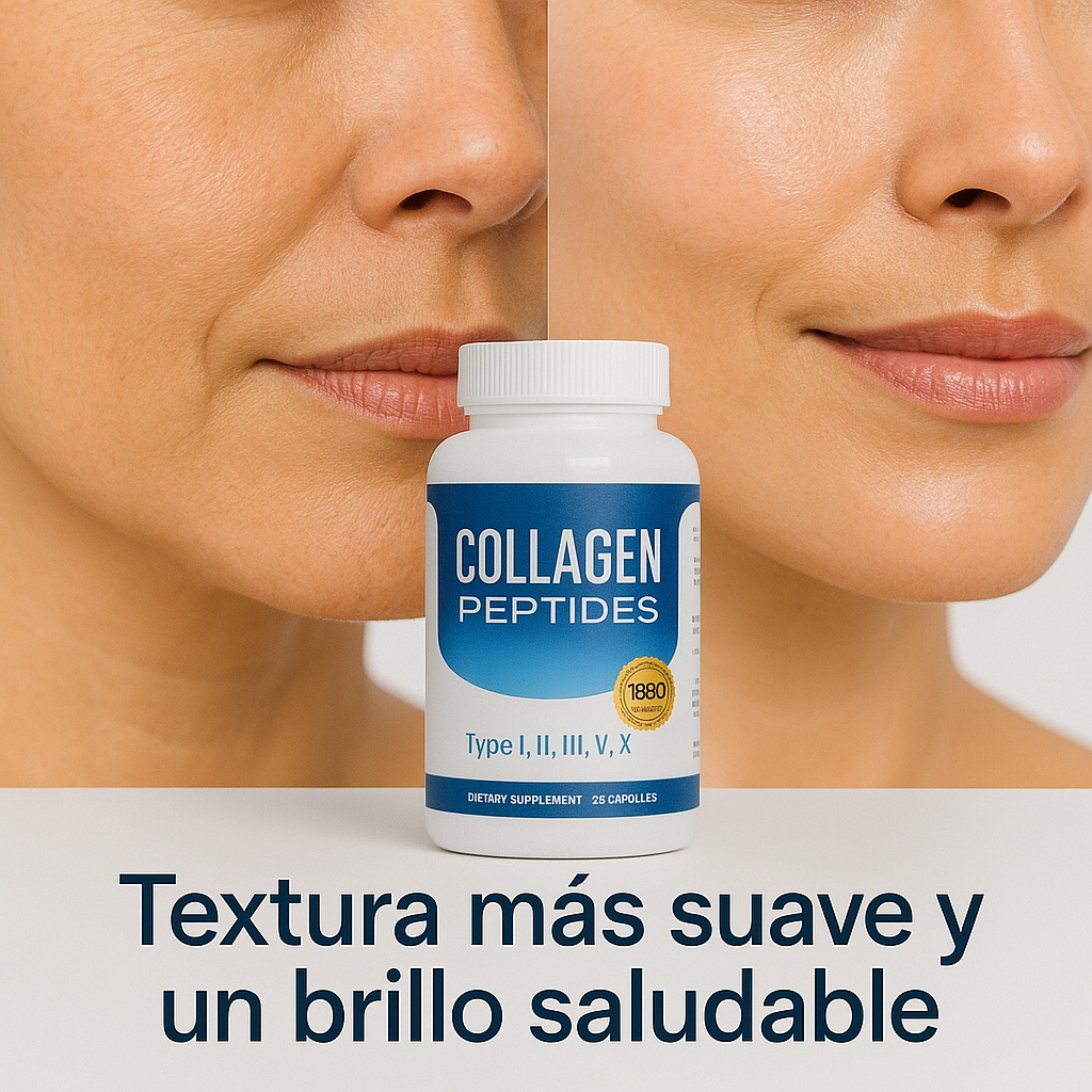 COLAGEN PEPTIDES™ Recupera la Elasticidad que tu Piel Perdió-Firmeza que se Nota, No que se Promete.