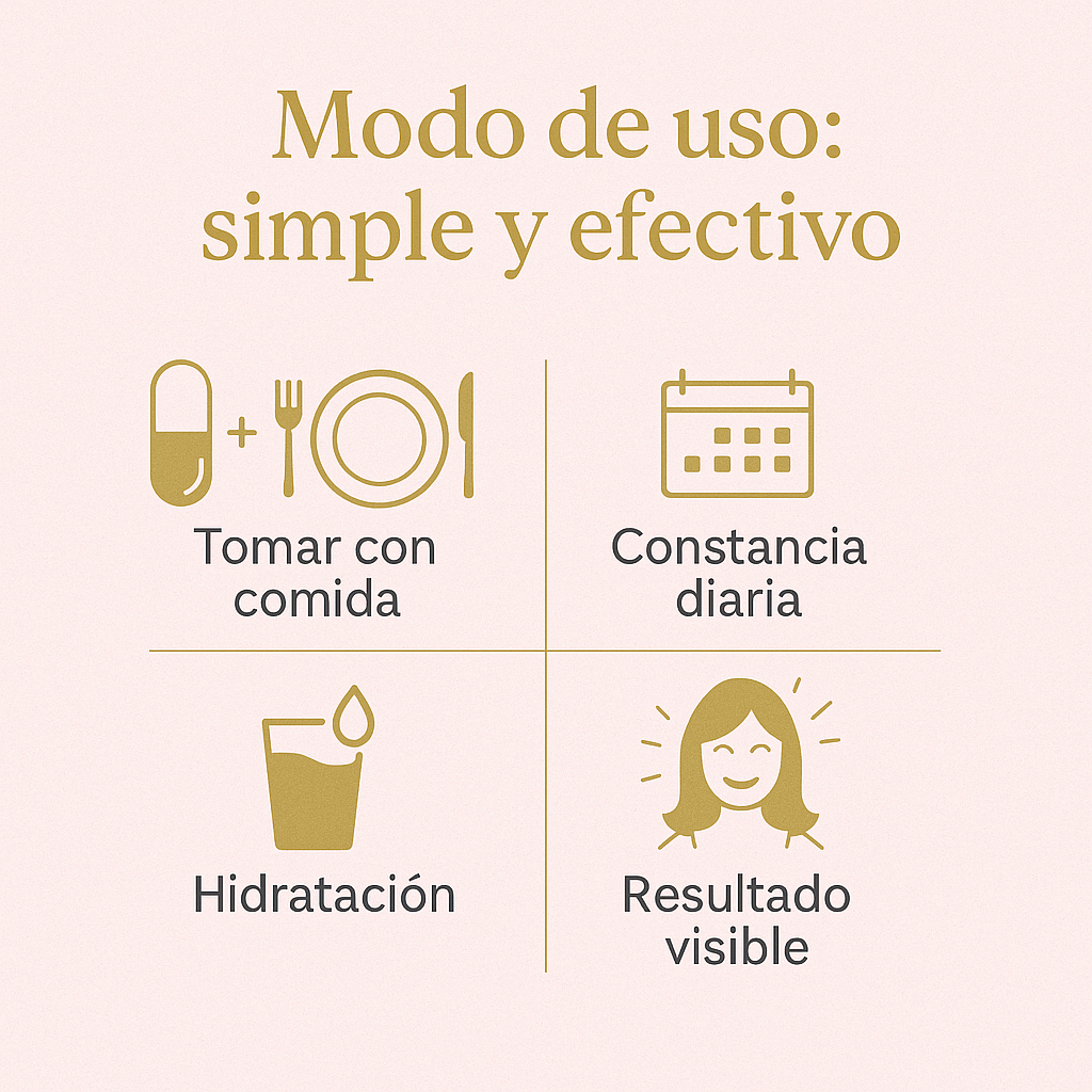 Colágeno y Biotina – Fortalece cabello y piel – Recupera firmeza natural-Repara tu piel.