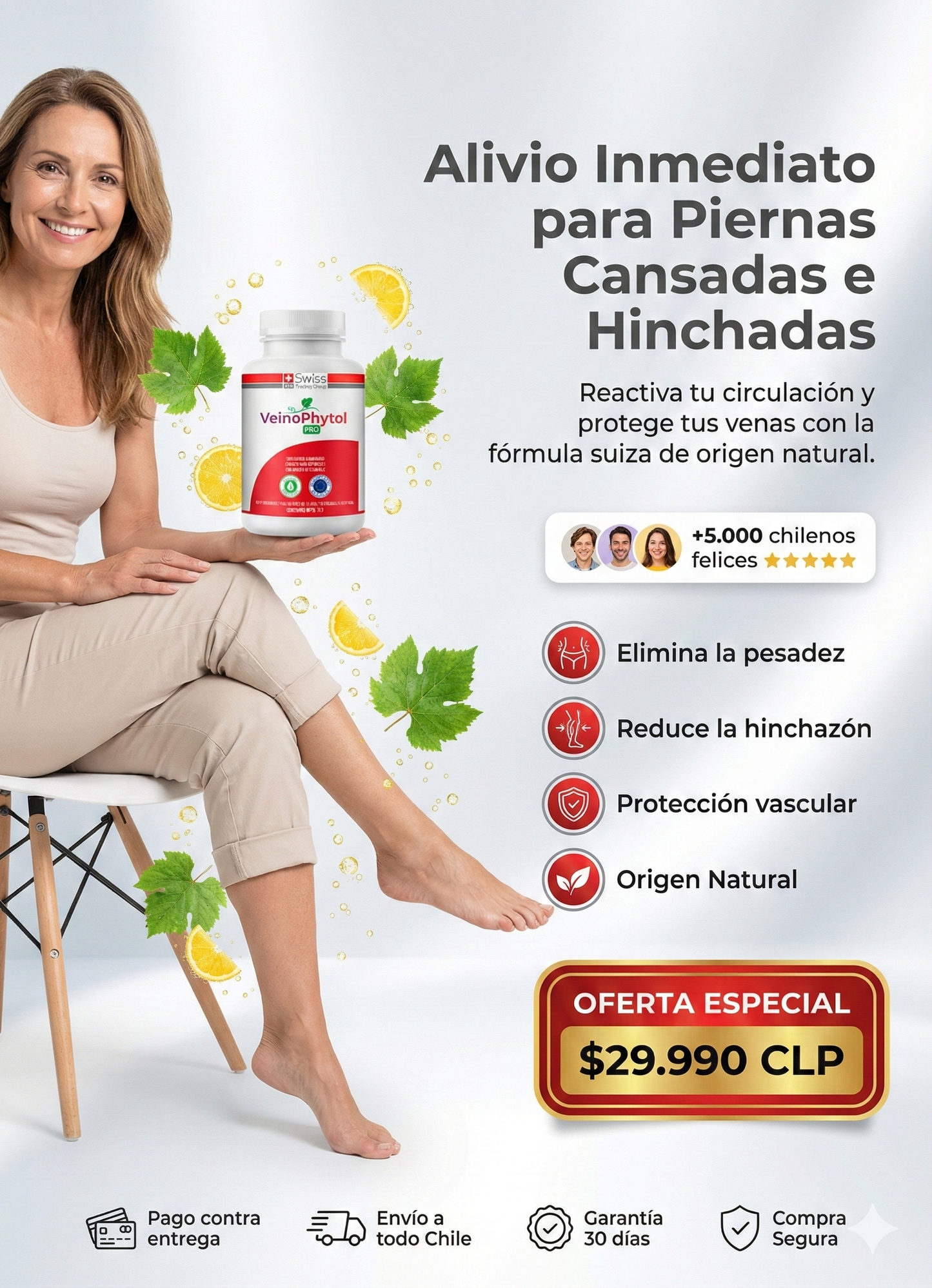 Veinophytol Pro Suplemento para Várices ™ El mismo de la TV