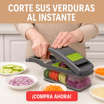 "¡Corta, Ralla y Pica en Segundos! 🥕 El Multicortador de Vegetales Que Revoluciona Tu Cocina"