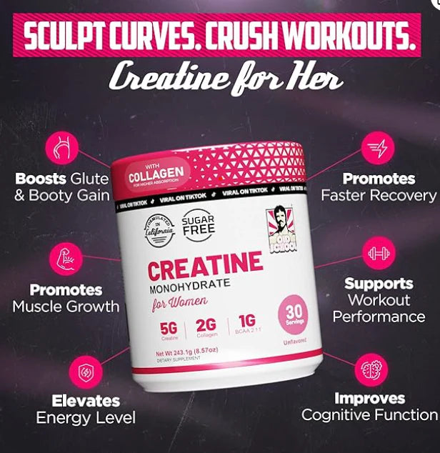 Creatina Monohidratada™ Woman Power – Rendimiento Total – Aumenta tu fuerza y definición sin perder feminidad